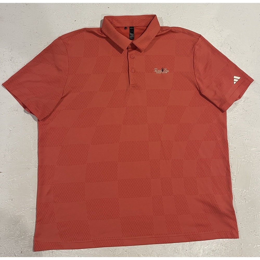 Adidas Ult 365 Textured Mens Orange 2XL Golf Polo Shirt Perdido Bay‎ IU4410
